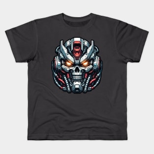 Biomech Skull S01 D60 Kids T-Shirt